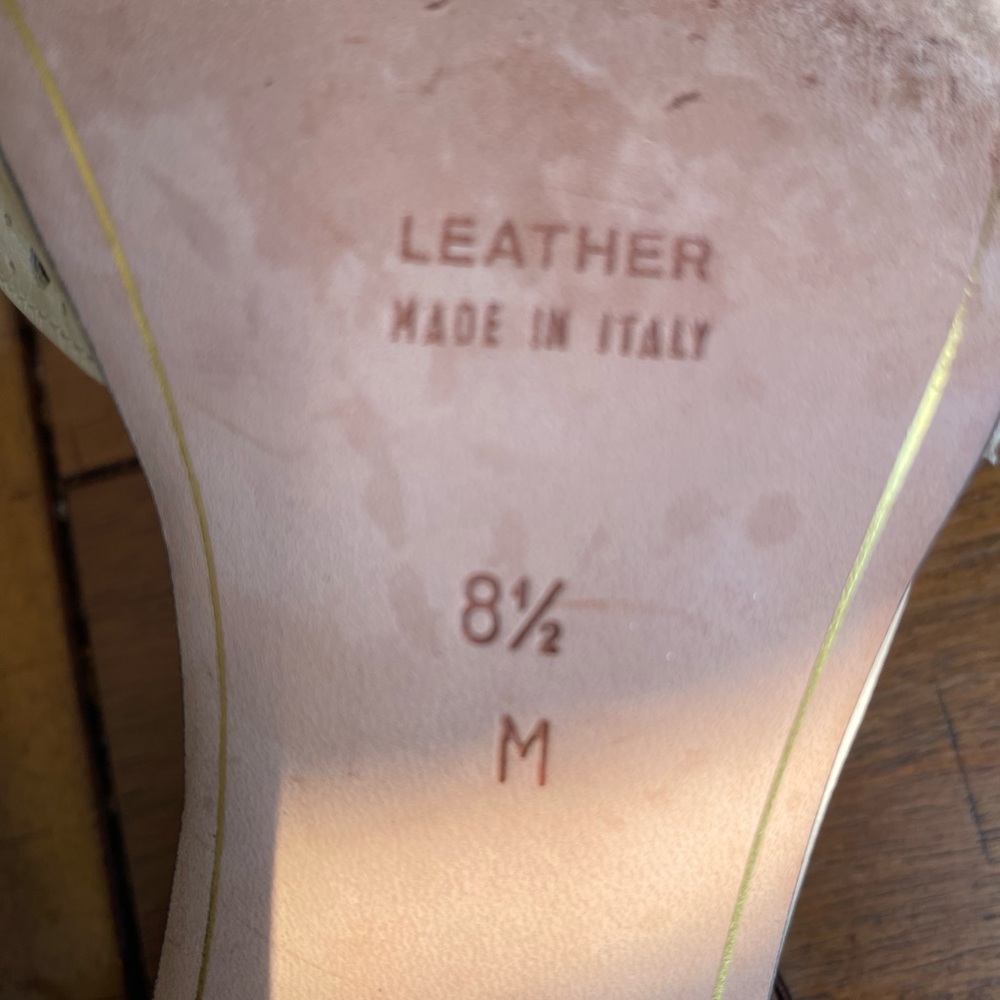 Anne Klein Genuine Leather Brown & Cream Pointed Spectator Ankle-Strap Pumps 8.5 - Picture 15 of 16